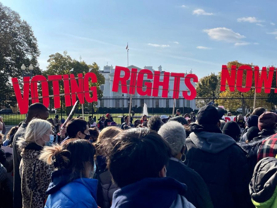 Ten NYU students and one professor were arrested for civil disobedience in Washington D.C. This is the second time in three weeks that an NYU group blocked pedestrian traffic outside of the White House. (Image courtesy of The Workers Circle)