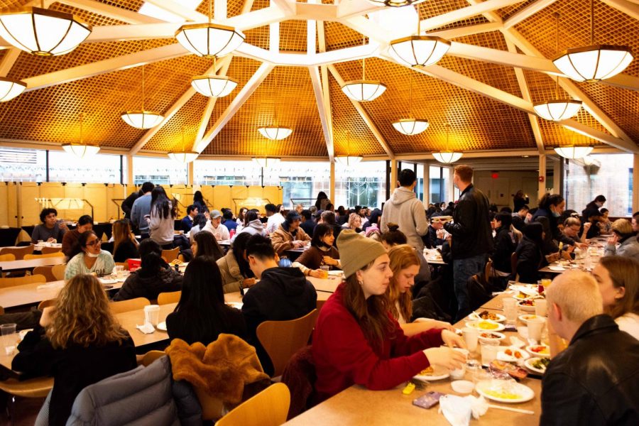 Palladium dining hall is located on the third floor of Palladium Hall is one of the most popular NYU dining locations. Various dining restrictions since COVID-19 have made student dining more difficult, causing more harm than good. (Staff Photo by Jake Capriotti)