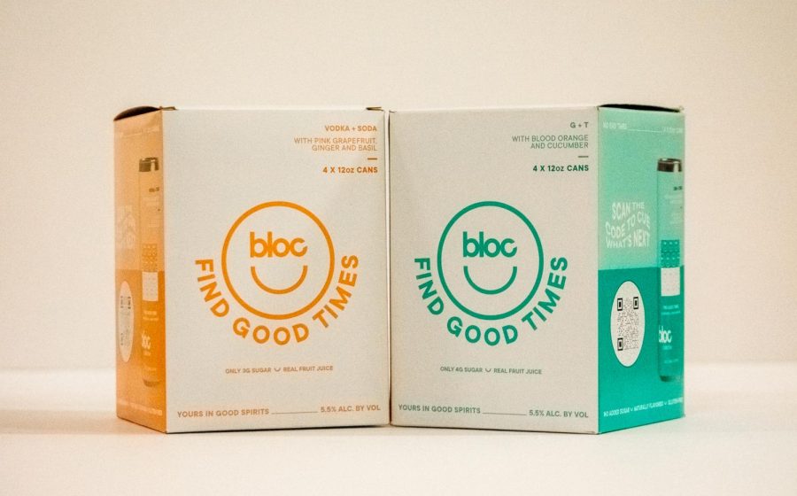 Launched in New York City, Bloc Collective is a new brand of canned cocktails Their packaging has QR codes that link consumers to local events. However, the cost of the cocktails may make them inaccessible for college students. (Staff Photo by Manasa Gudavalli)