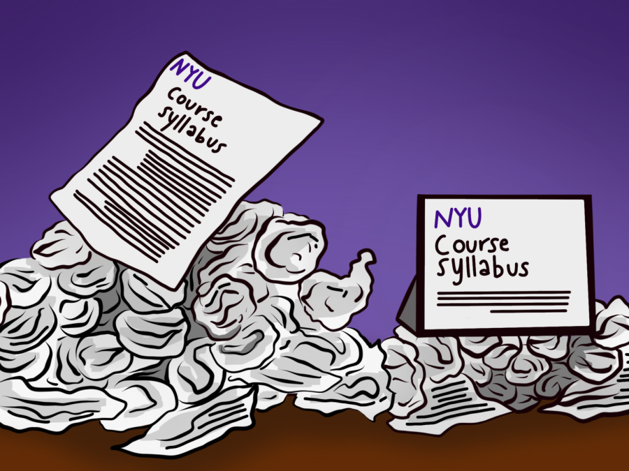 To reduce the school's carbon footprint, NYU should go paperless by default. (Staff Illustration by Susan Behrends Valenzuela)