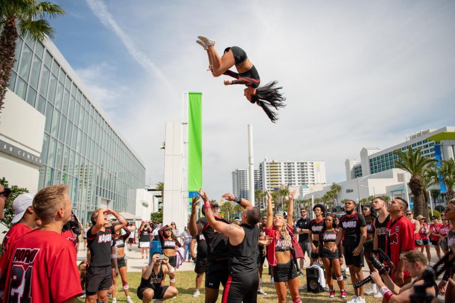 “Cheer” tells the story behind the Navarro College cheerleading team. “Cheer” is a television docuseries produced by Netflix. (Photo by Kyle Alexander, courtesy of Netflix)