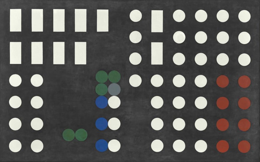 Sophie+Taeuber-Arp.+Circle+Picture.+1933.+Oil+on+canvas.+29+1%2F4+%C3%97+47+3%2F16%E2%80%B3+%2874.3+%C3%97+119.8+cm%29.+Kunstmuseum+Bern.+Gift+of+Marguerite+Arp-Hagenbach+%C2%A9+Kunstmuseum+Bern