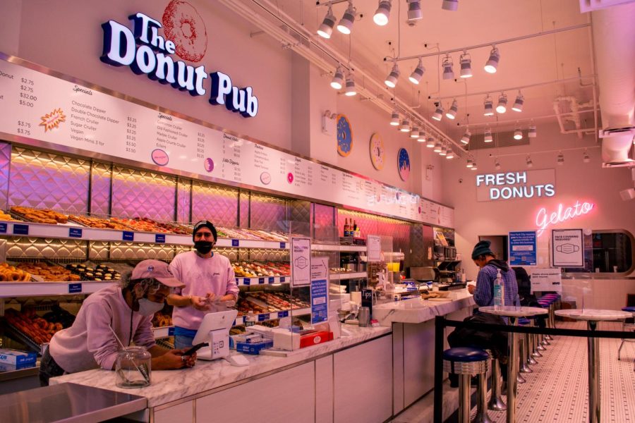 The Donut Pub at Broadway and Astor Place is suffering the effects COVID-related inflation. Local businesses in New York City are feeling the burden of 40-year high inflation rates. (Staff Photo by Manasa Gudavalli)