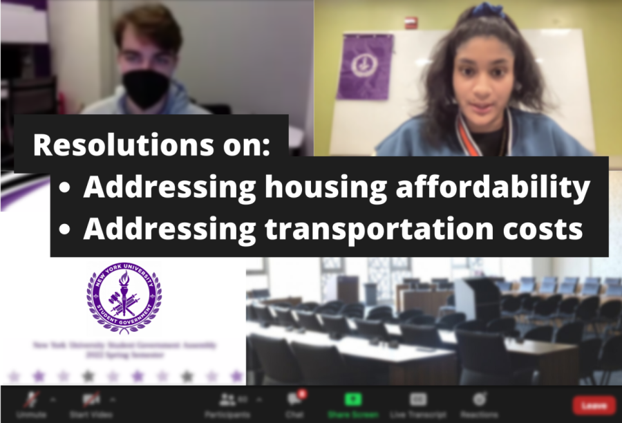 The+most+recent+Student+Government+Assembly+meeting+was+held+on+Thursday%2C+Feb.+3.+They+debated+resolutions+on+transportation+costs+and+housing+affordability.+%28Image+via+SGA%2C+Staff+Illustration+by+Edward+Franco%29