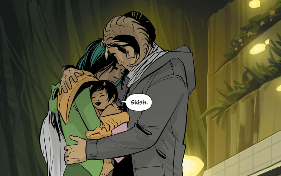 Image Comics’ “Saga” is an award-winning graphic novel series written by NYU alum Brian K. Vaughan and illustrated by Fiona Staples. (Image courtesy of Brian K Vaughan and Fiona Staples)