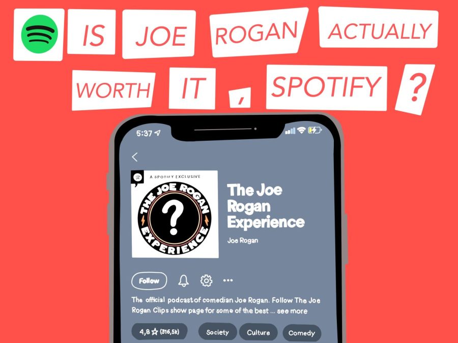 “The Joe Rogan Experience” is a podcast that debuted in December 2009, hosted by Joe Rogan, comedian and UFC color commentator. (Staff Illustration by Camila Ceballos)