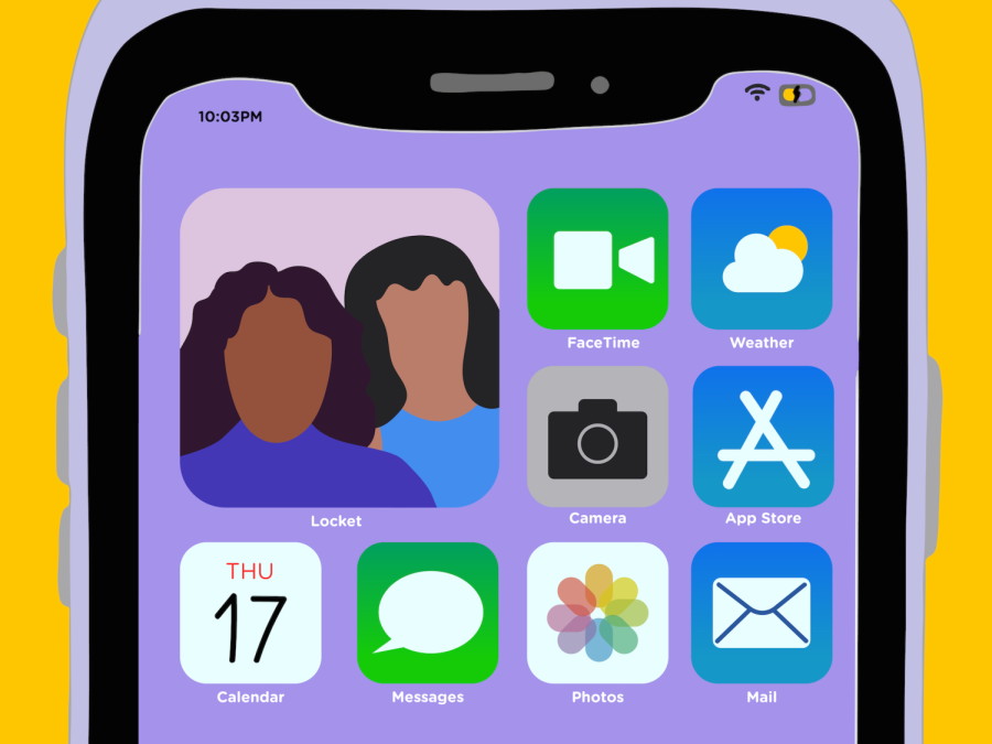 Locket, which debuted on Dec. 30 of last year, is an app exclusively for iOS users that has since been well received. (Staff Illustration by Susan Behrends Valenzuela)