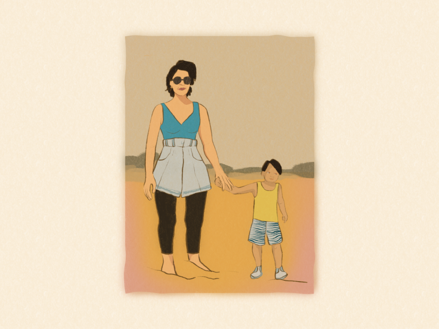 “Time Is a Mother” is the latest poetry and prose collection by Ocean Vuong, remembering the passing of his mother. (Staff Illustration by Susan Behrends Valenzuela)