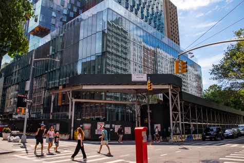 NYU’s flagship development project, 181 Mercer, is scheduled to open by spring 2023. (Staff photo by Manasa Gudavalli)