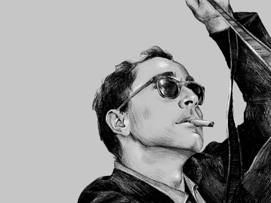 After a more than 60-year career, Jean Luc-Godard set the stage for the filmmaking that we see today. (Illustration by Victoria Liu)