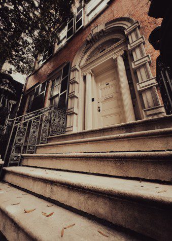 The stairs outside the Merchant’s House Museum.