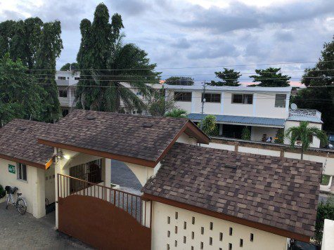 The front façade of the N.Y.U dormitory in Accra.