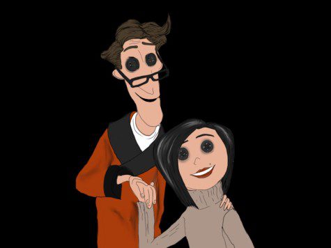An illustration of the Other Father and the Other Mother from the film “Coraline.”