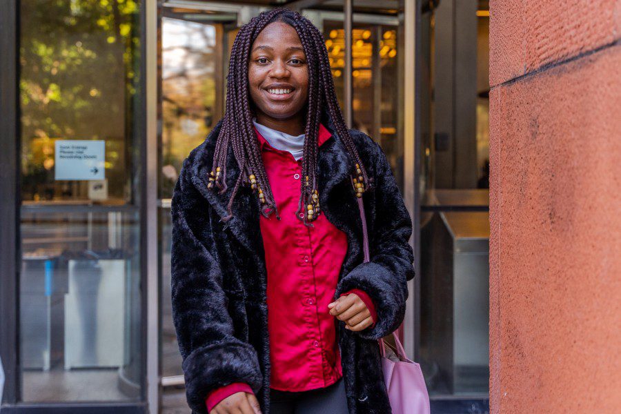 Ekene Onukogu holds two part-time jobs in addition to being a full-time NYU student. (Irum Han for WSN)