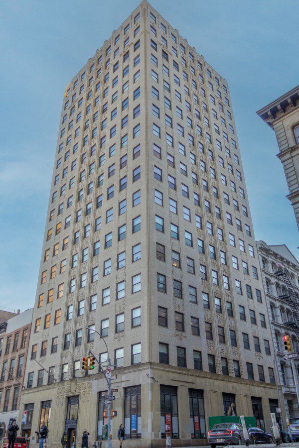 The facade of 90 Franklin Street is pictured.