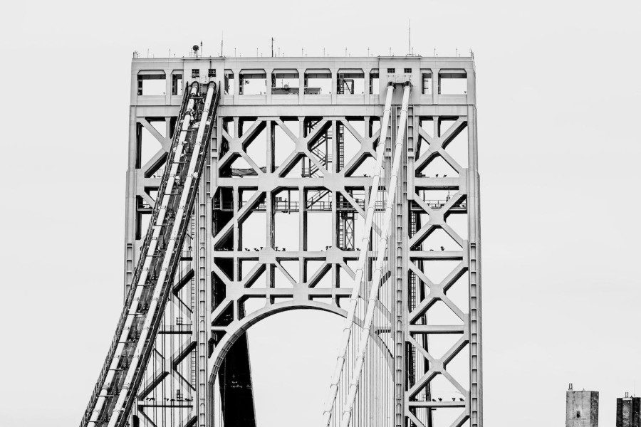 The New Jersey side tower of the George Washington Bridge.