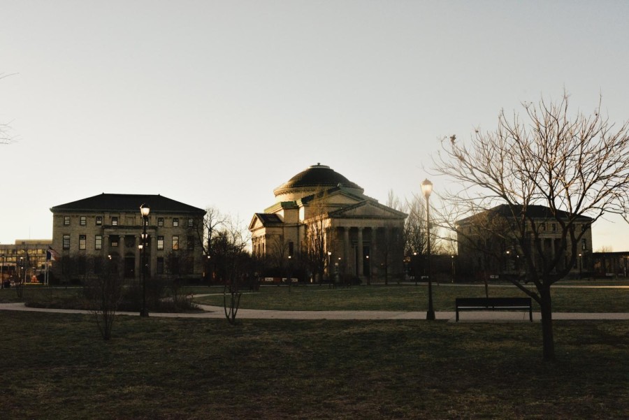 The Hall of Languages, Hall of Philosophy and Gould Memorial Library serve as the original neo-Classical complex completed by Stanford White.