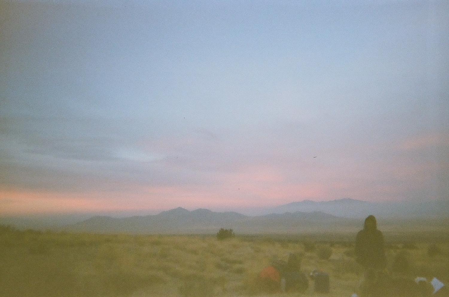 Film photo of a sunset landscape at the wilderness program in Utah.