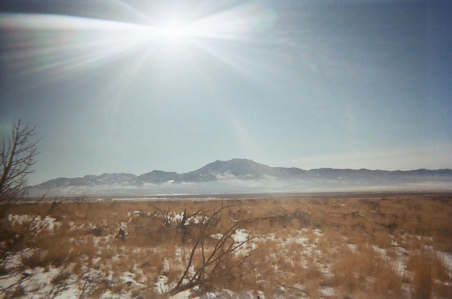 Film photo of mountains at the wilderness program in Utah.