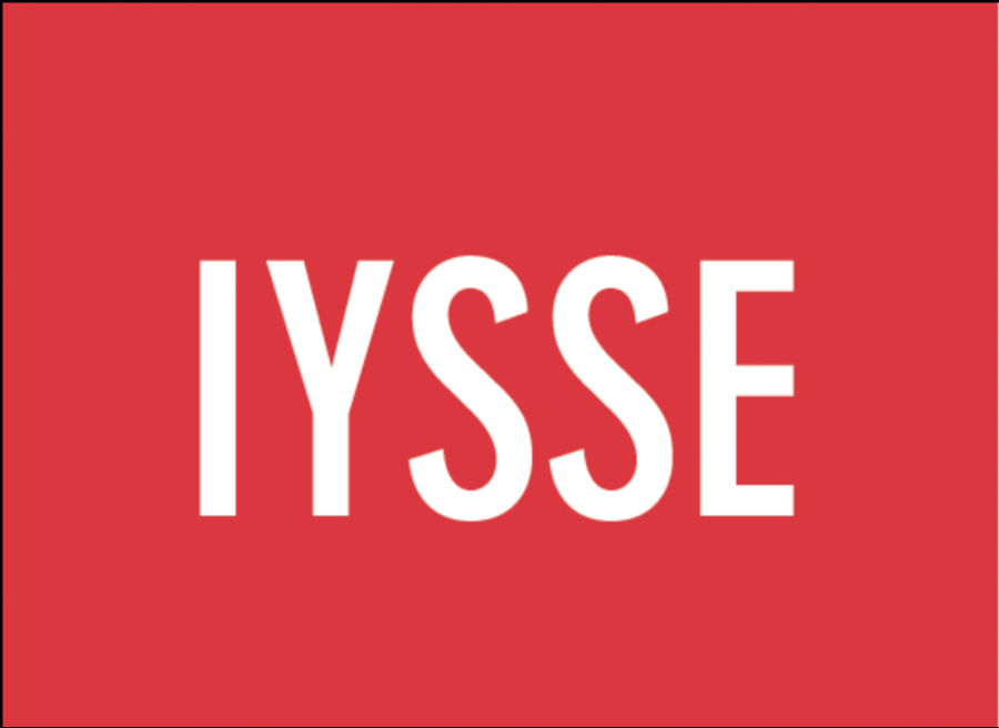 Whit letters that read I.Y.S.S.E. against a red background