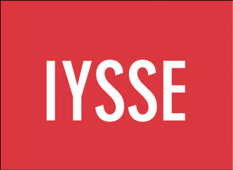 Whit letters that read "I.Y.S.S.E." against a red background