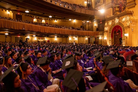 Gallatin students sit as they listen to a speaker at the ceremony.