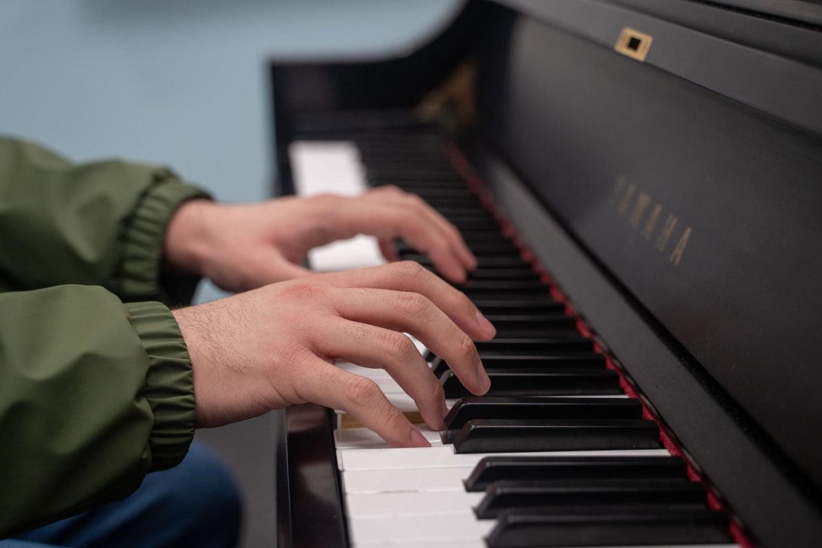 A person playing a piano.