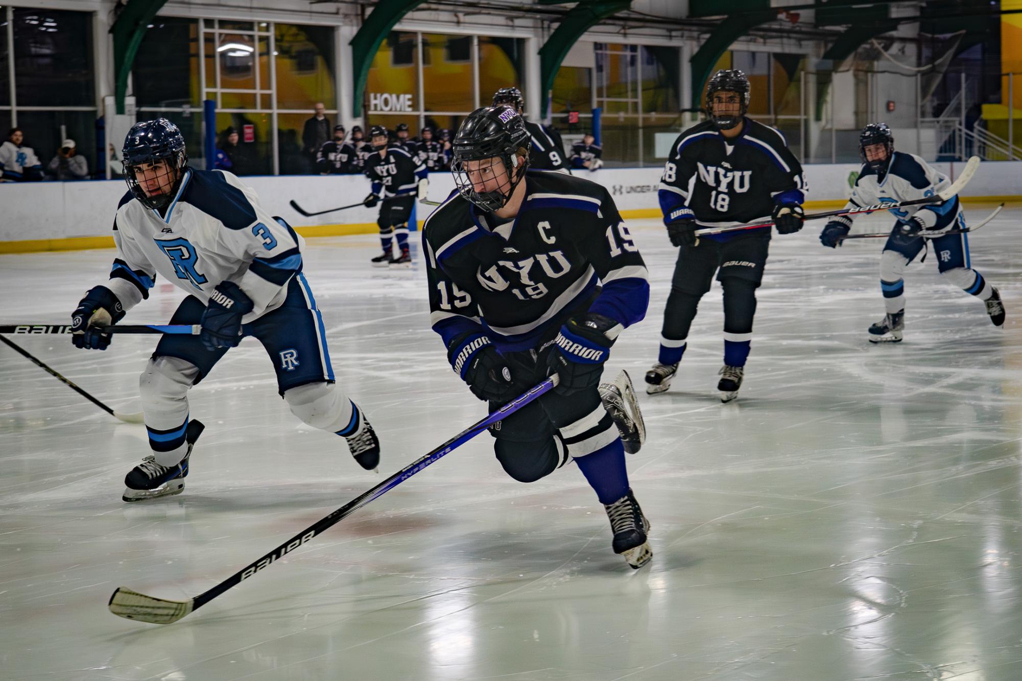 NYU+Ice+Hockey+honors+11+players+at+senior+night