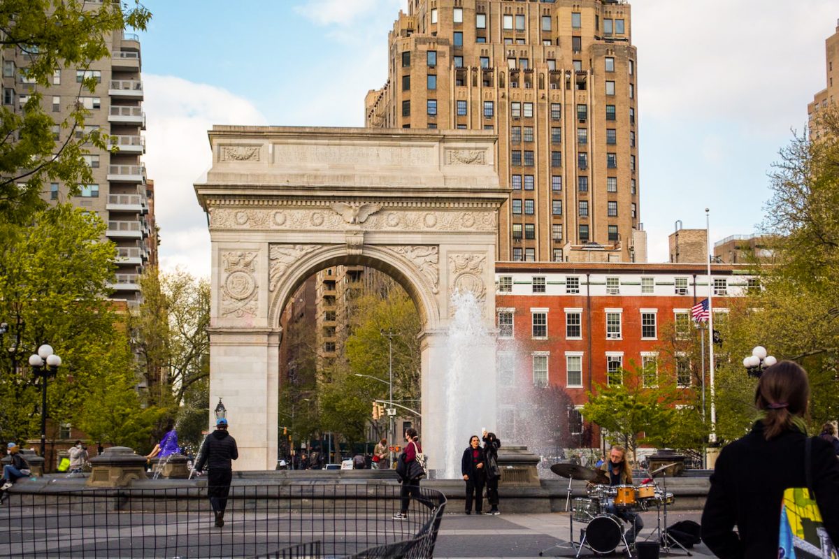 A photo of the Washington Square Arch.