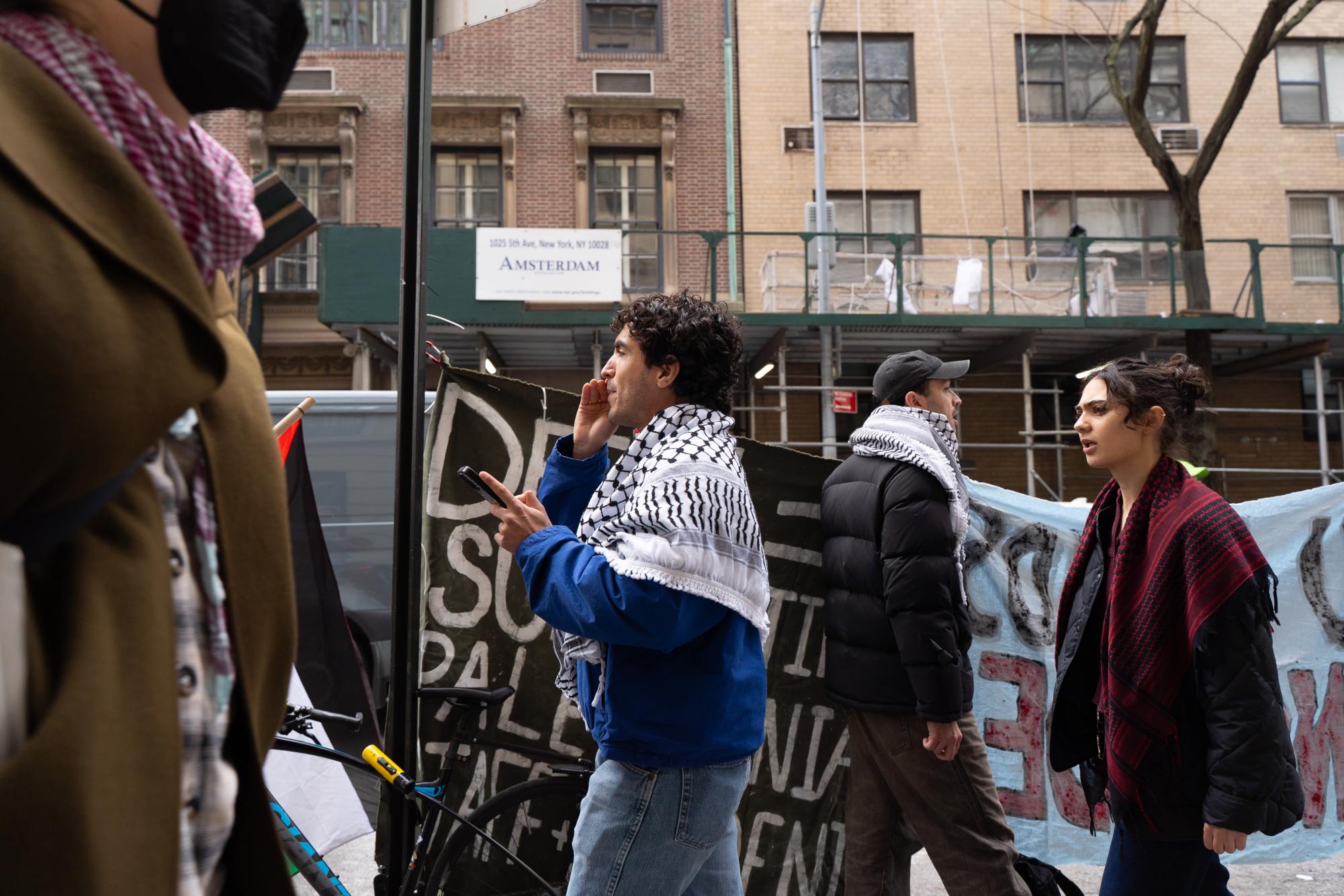 Students protest NYU investments outside trustees’ finance meeting