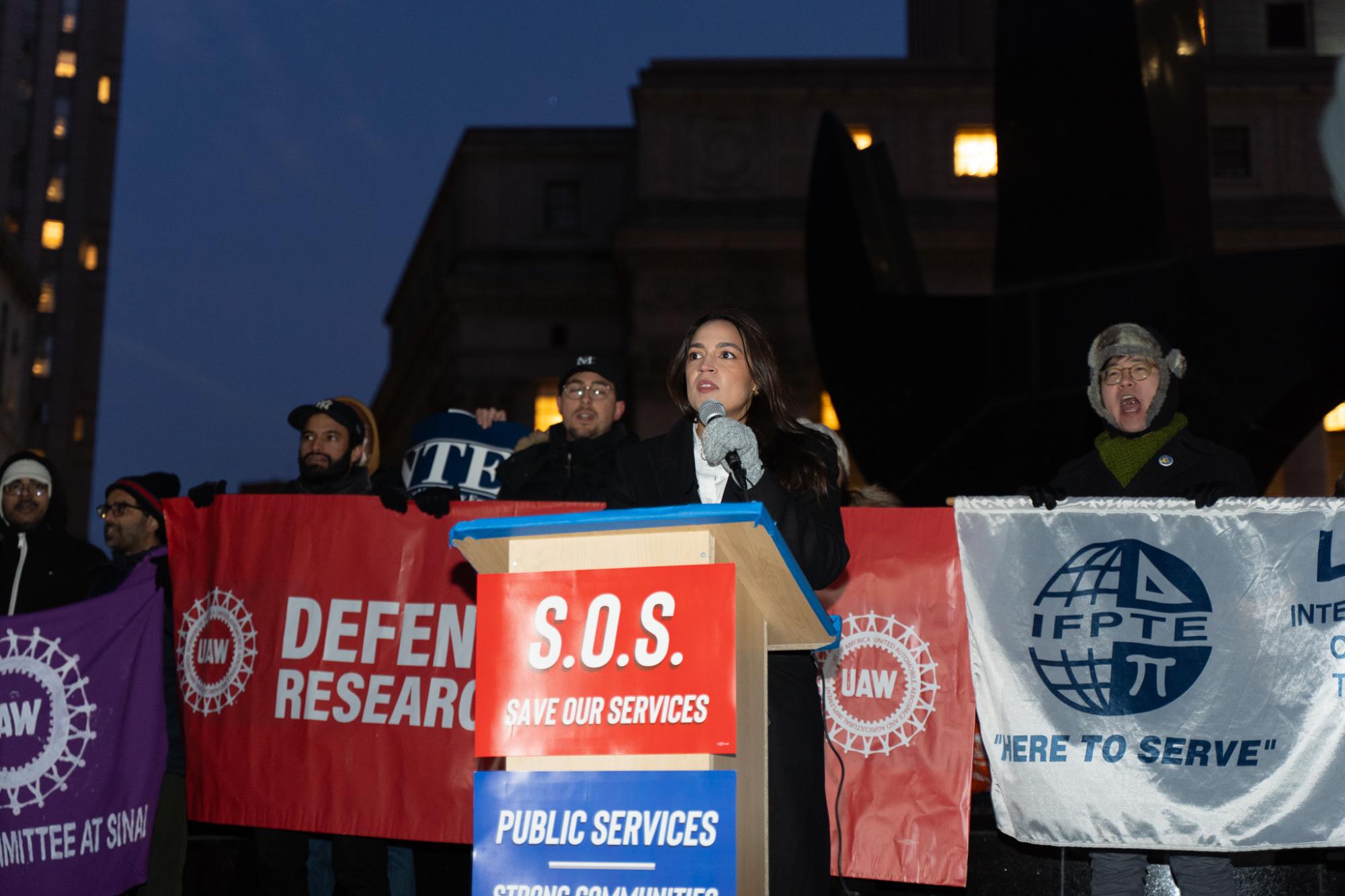 Hundreds protest Trump research cuts in Washington Square Park