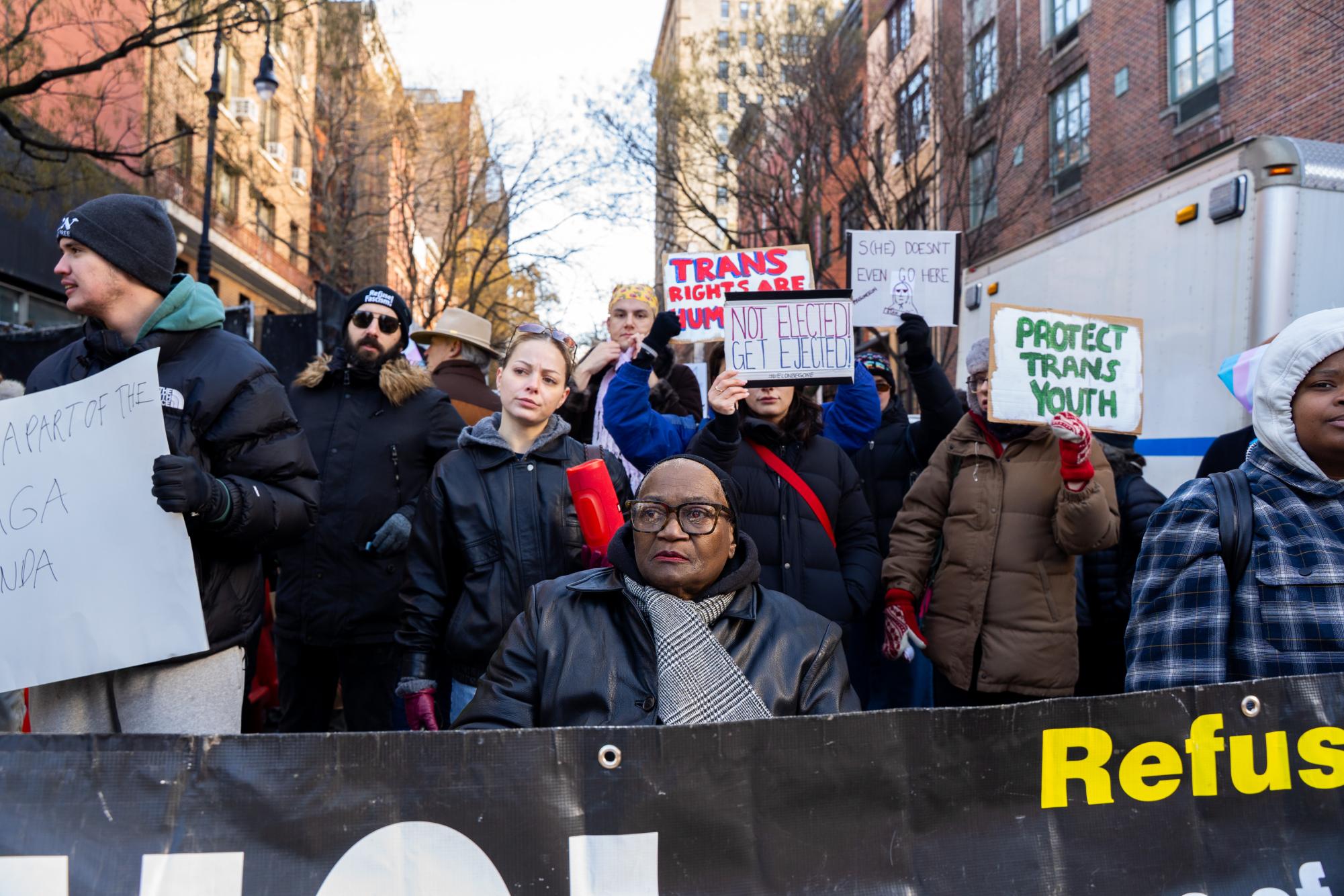 Thousands protest Trump at Presidents’ Day demonstration in Washington Square Park