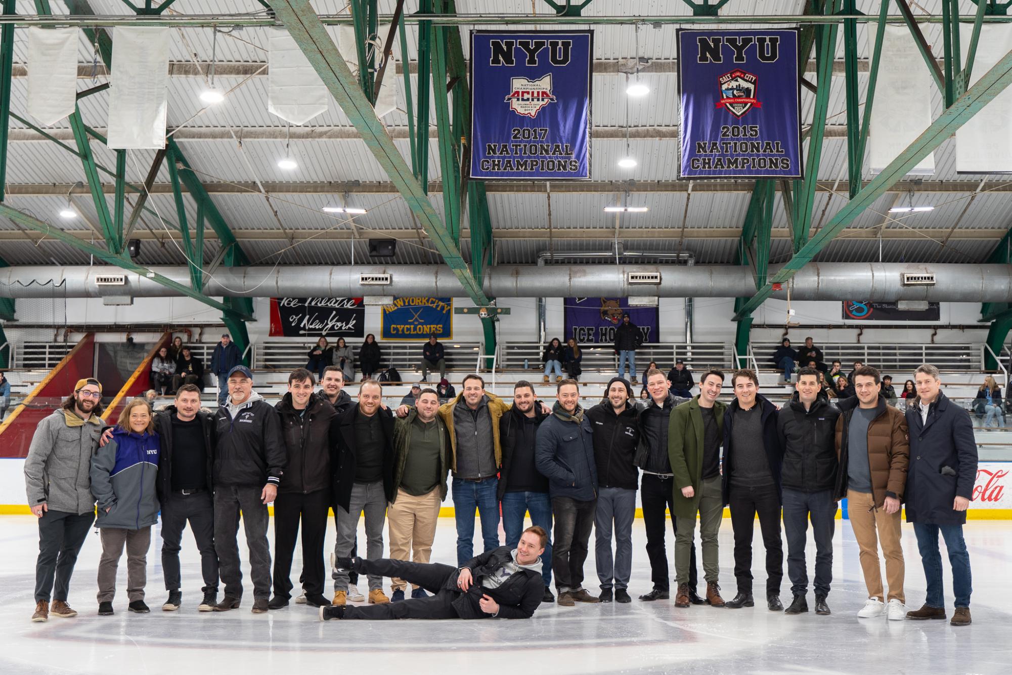 NYU ice hockey honors 2015 national championship team