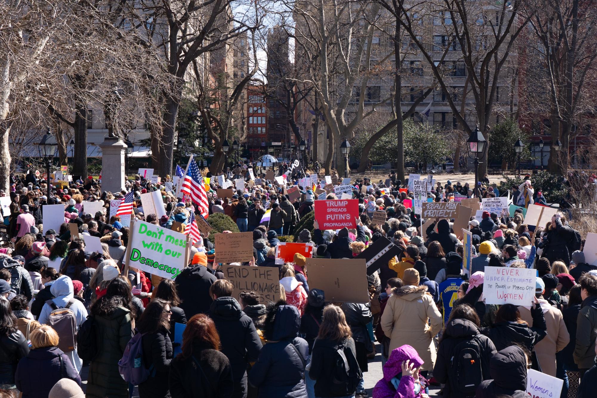 Over 1,000 rally for women’s rights in Washington Square Park