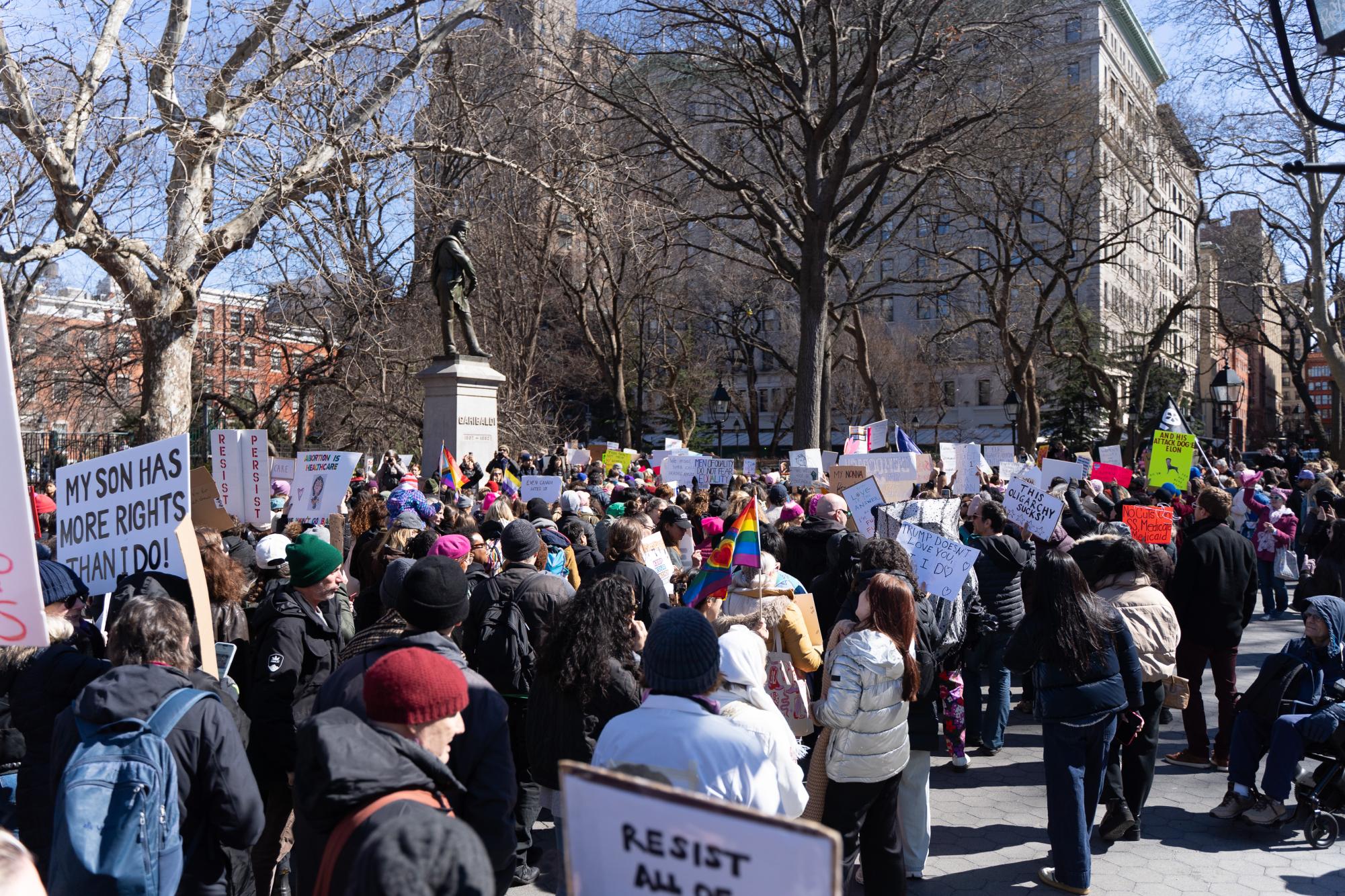 Over 1,000 rally for women’s rights in Washington Square Park