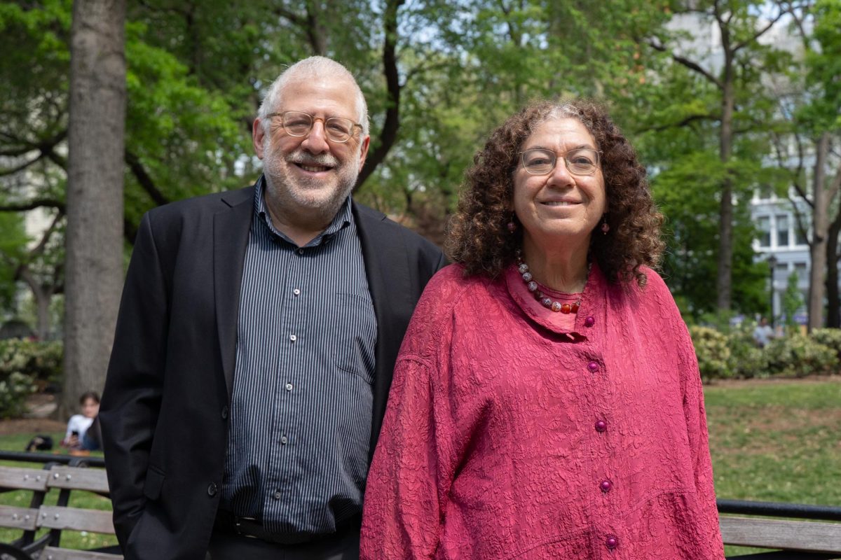 Professors Larry Wolff (left) and Perri Klass (right). (Alex Woodworth for WSN)