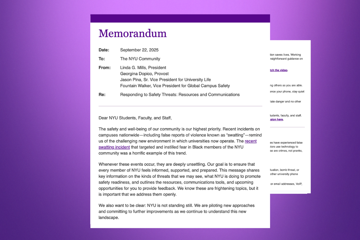 Linda Mills responded to safety threats in an email to students on Sept. 22.