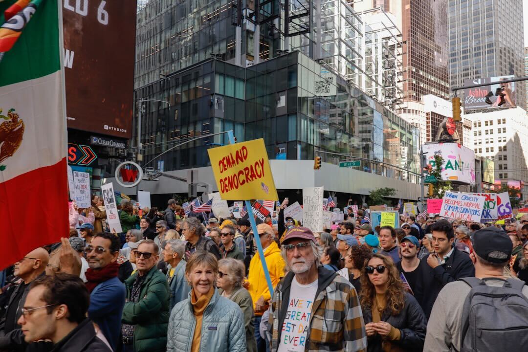 100,000 march in NYC’s ‘No Kings’ protest
