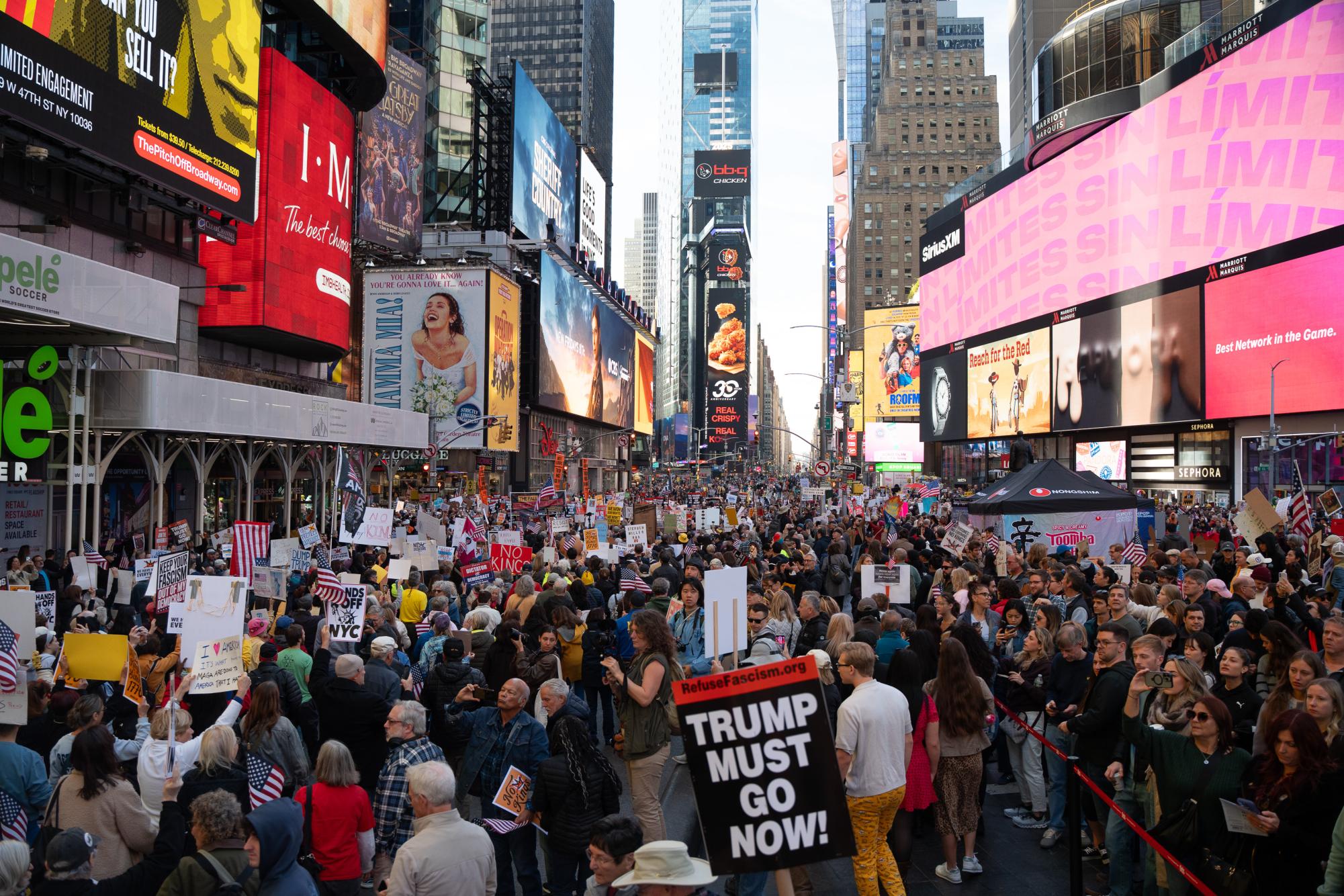 100,000 march in NYC’s ‘No Kings’ protest