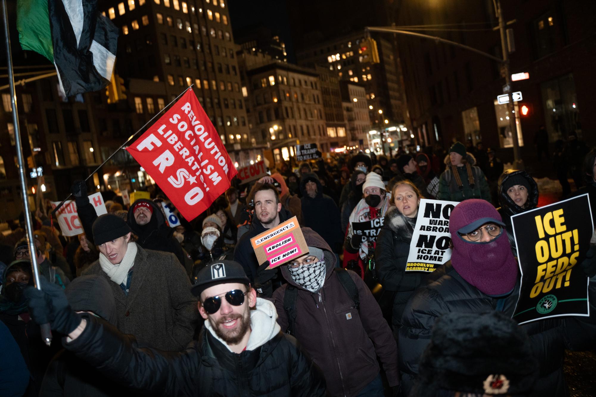NYU groups join hundreds for anti-ICE protest