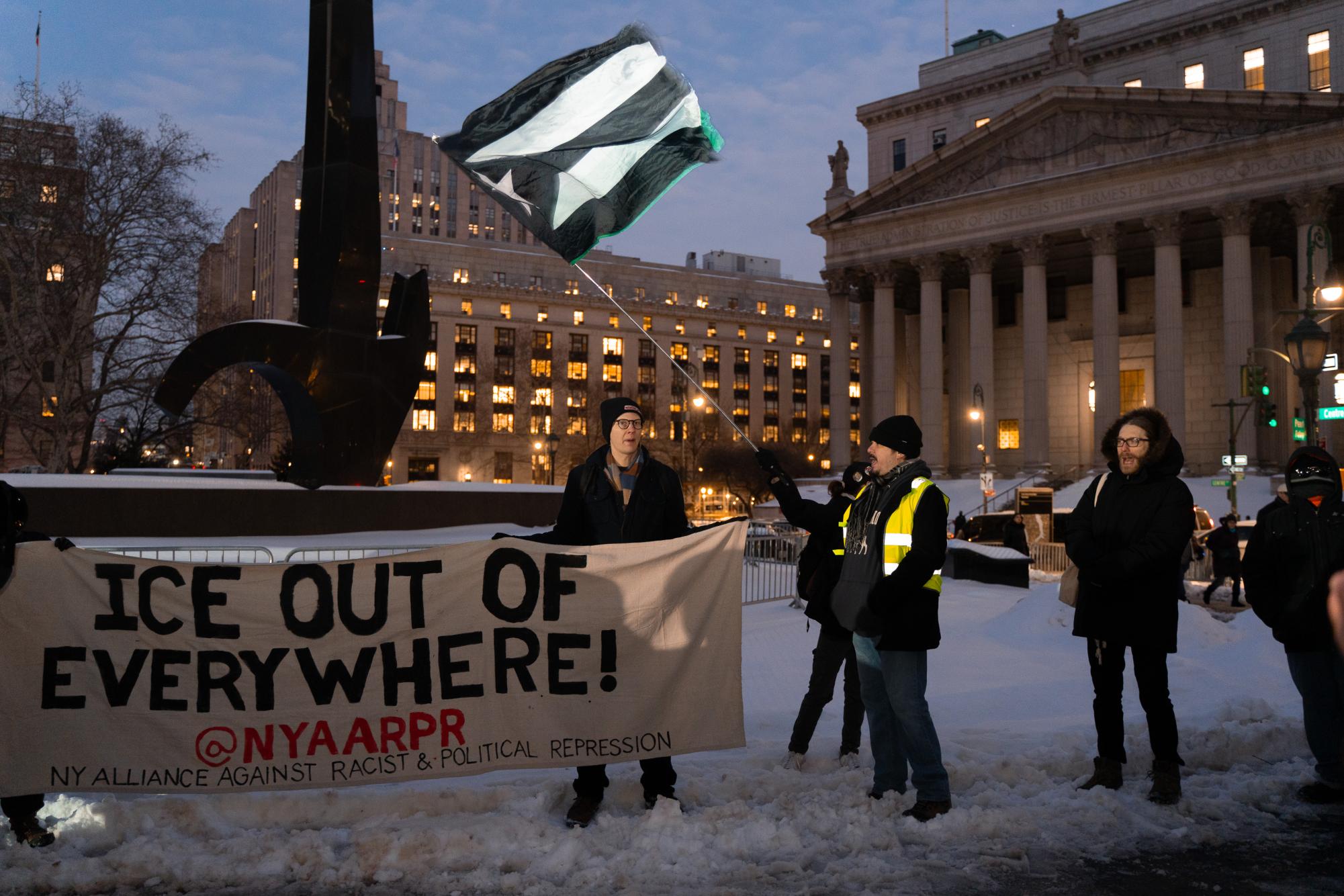 NYU groups join hundreds for anti-ICE protest