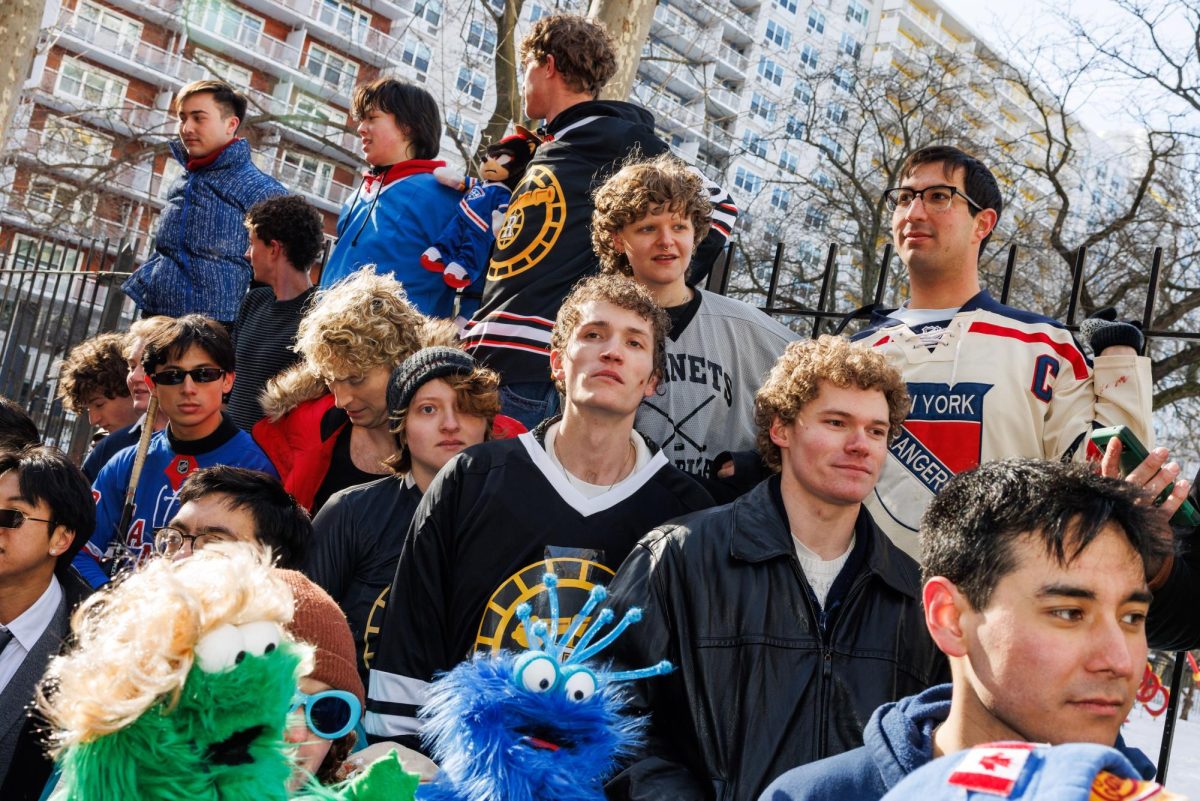 Hundreds gathered for a “Heated Rivalry” look-alike contest at the Mercer Playground in February. (Jason Alpert-Wisnia for WSN)