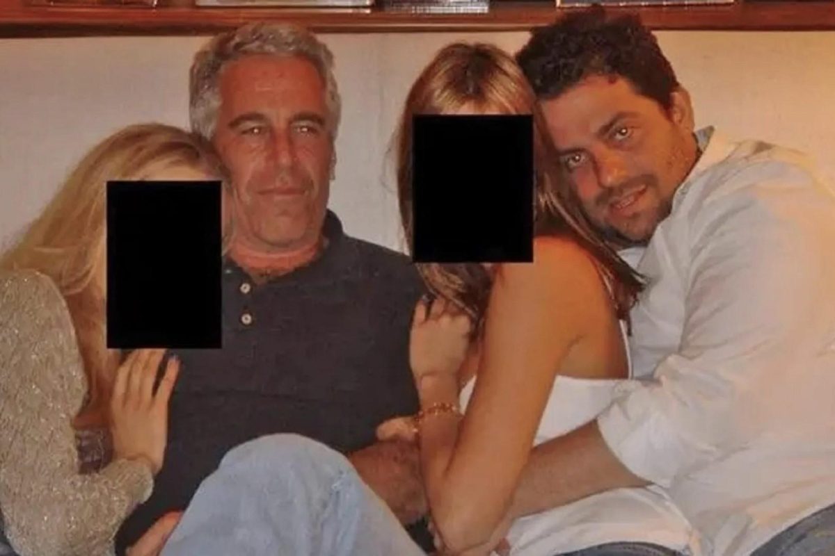 Tisch alum and NYU donor Brett Ratner pictured with Jeffrey Epstein and two women. (Courtesy of the U.S. Department of Justice)