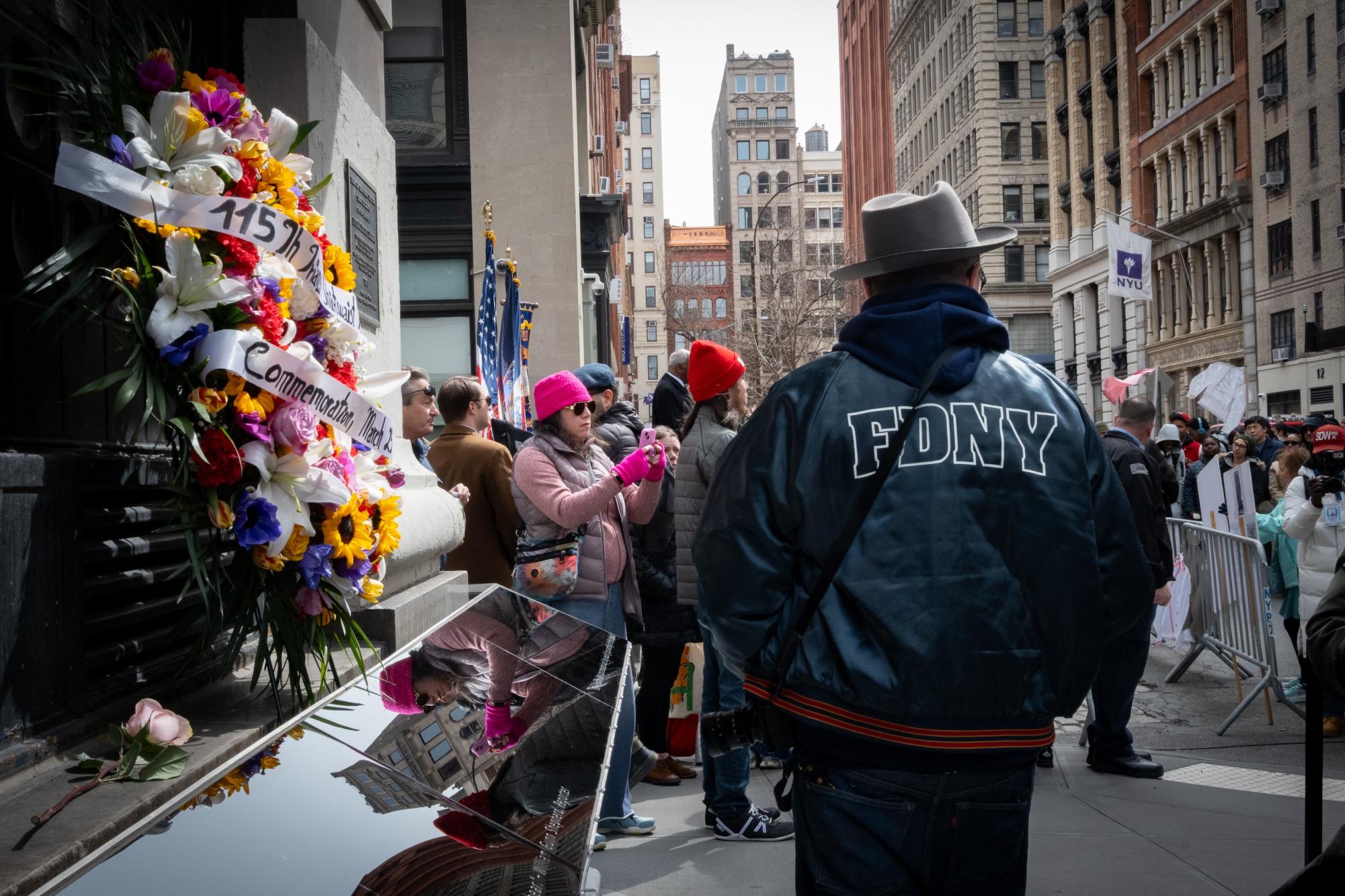 Hundreds honor lives lost in Triangle Shirtwaist factory fire on 115th anniversary