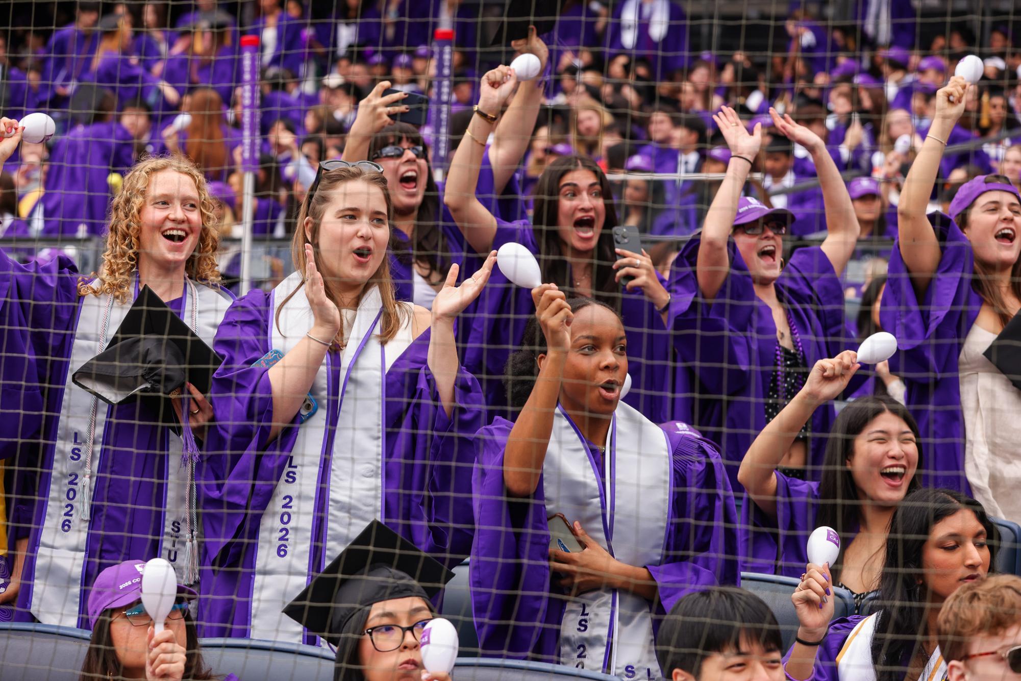 Thousands flood Yankee Stadium for all-university commencement