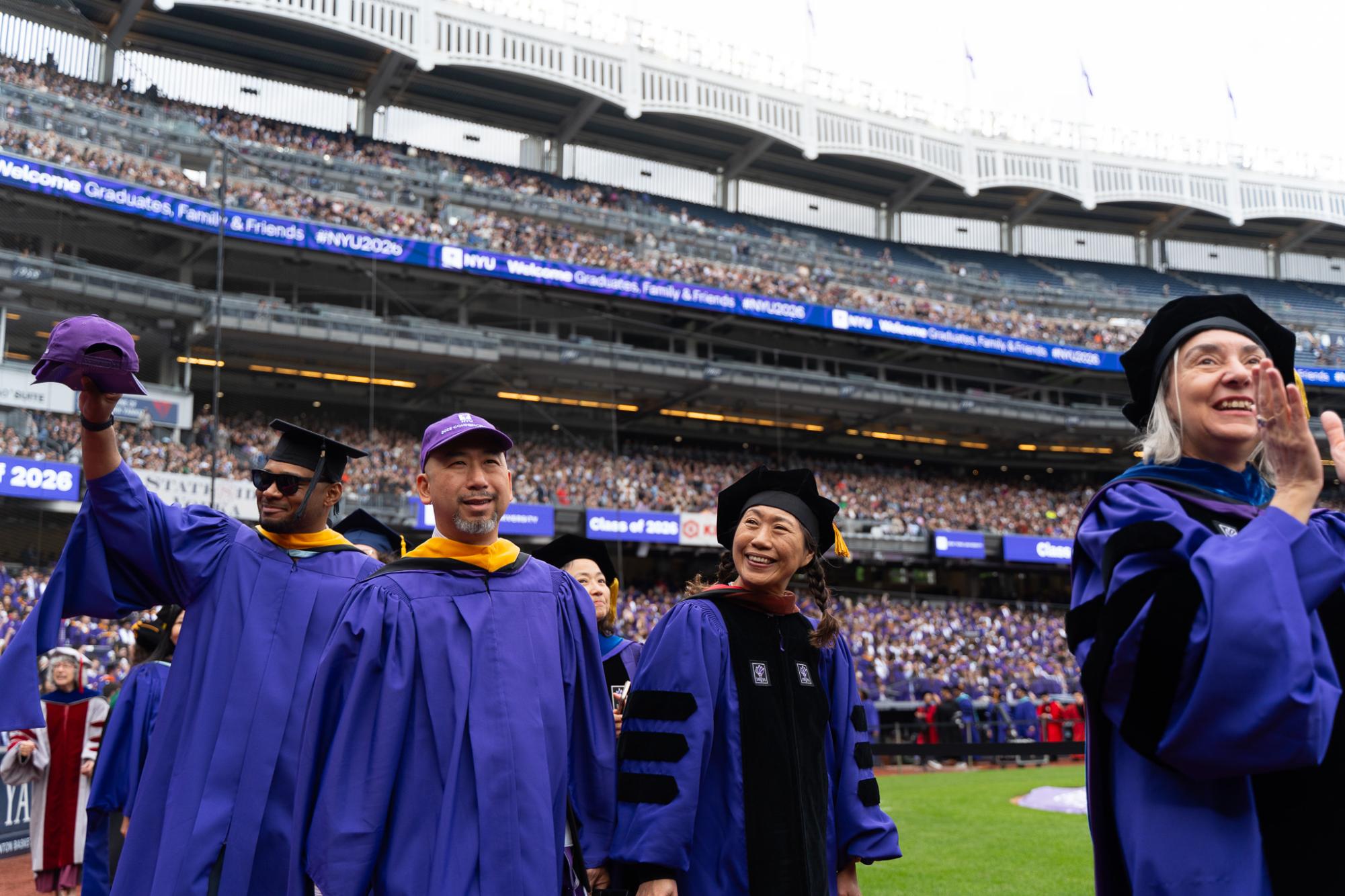 Thousands flood Yankee Stadium for all-university commencement