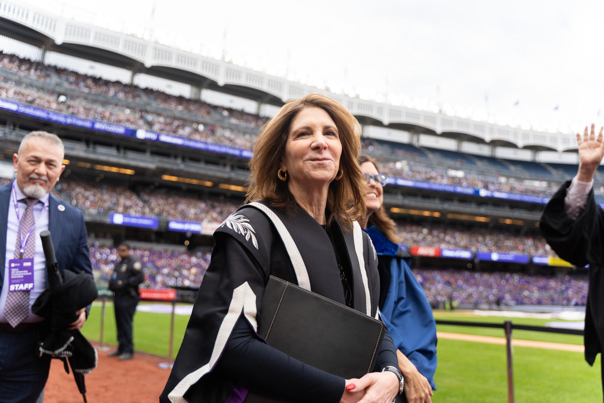 Thousands flood Yankee Stadium for all-university commencement