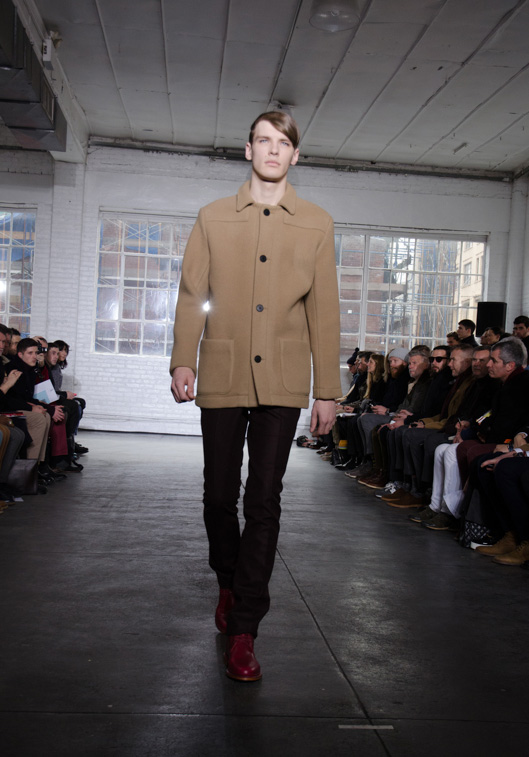 Duckie%E2%80%99s+Brown+previous+two+collections+focused+on+the+somber%2C+but+for+Fall%2FWinter+2013%2C+designers+Steven+Cox+and+Daniel+Silver+took+a+step+in+the+brighter+direction.