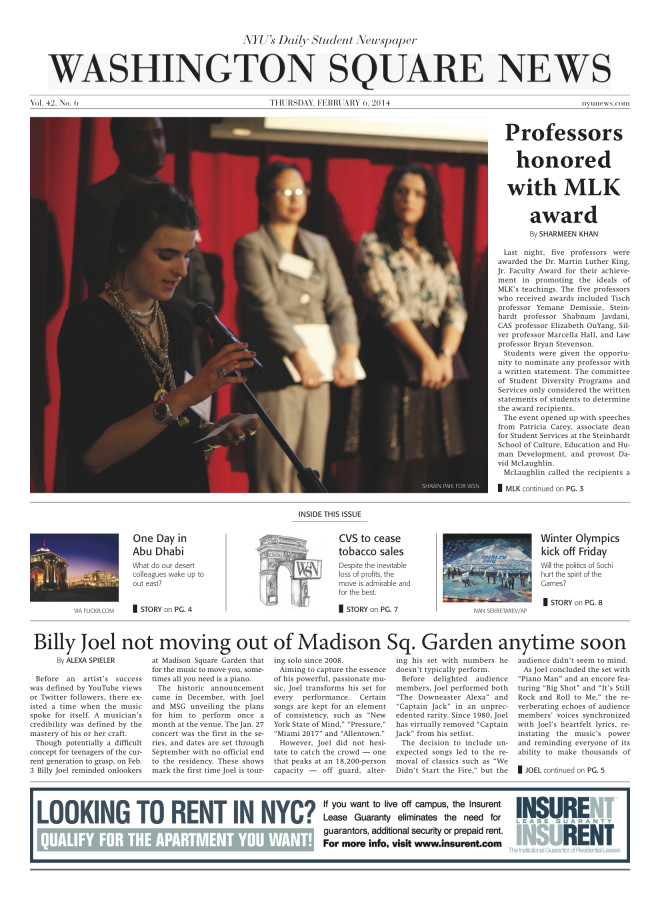 Today's Front Page 2/6/2014
