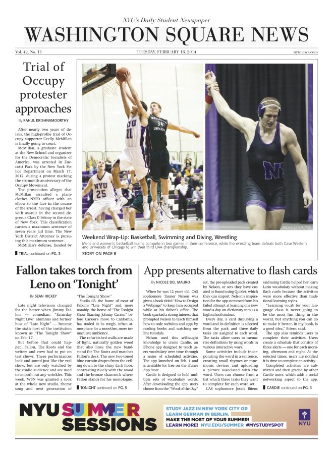 Today's front page